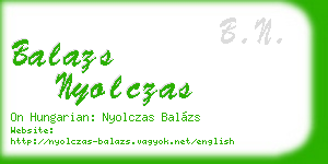 balazs nyolczas business card